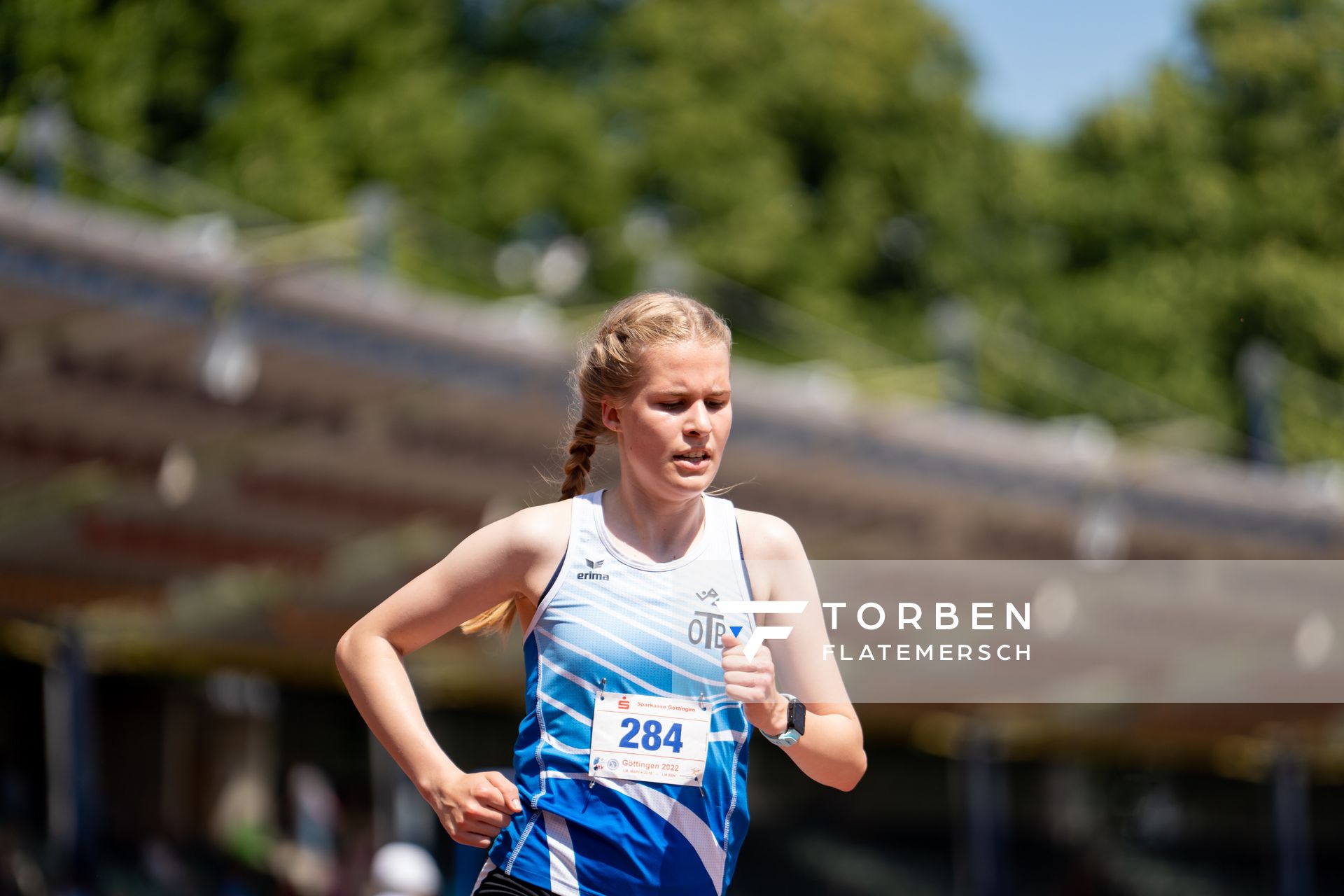 Annika Klezath (OTB Osnabrueck) ueber 3000m am 03.07.2022 waehrend den NLV+BLV Leichtathletik-Landesmeisterschaften im Jahnstadion in Goettingen (Tag 1)